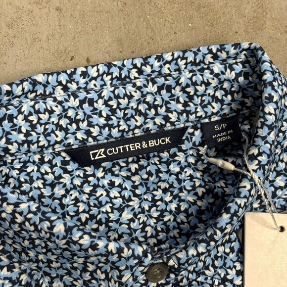 NWT Cutter & Buck DryTec Golf Shirt Polo Floral Short Sleeve Stretch Small - Picture 4 of 7